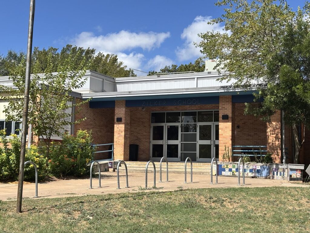 Front entrance of Zilker Elementary School
